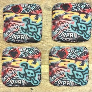 Professional Cornhole bags by 724 Bagger Company WMD Cherry bomb version